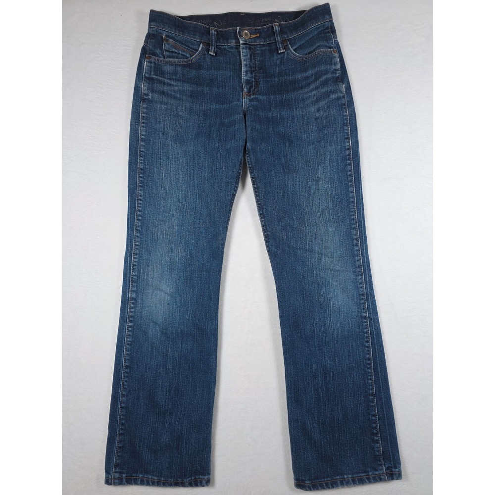 Wrangler Q-Baby Ultimate Riding Jeans Bootcut Mid Rise 7/8x32 Blue Denim Western